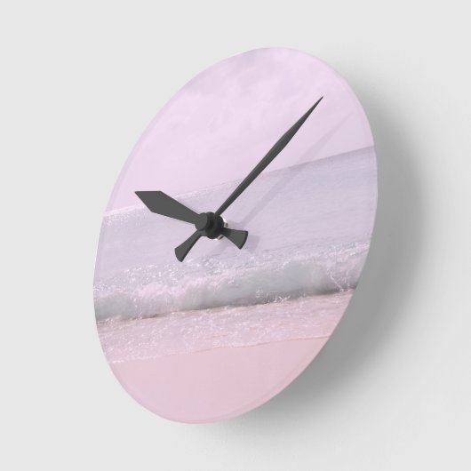Zachte pasteloceaangolven 5 ronde klok (Hoek)