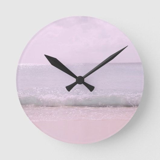 Zachte pasteloceaangolven 5 ronde klok (Voorkant)