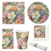 Zachte Pastels Floral Print Servet