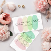 Zachte pastelschilderij Abstract penseel Waterverf Visitekaartje