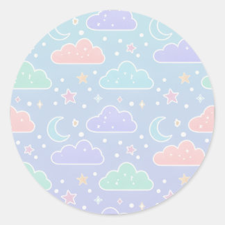 Zachte Pastelwolk en Ster Sticker Set