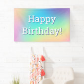 Zachte pasteurgradiënt "Happy Birthday" Spandoek (Insitu)
