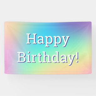 Zachte pasteurgradiënt "Happy Birthday" Spandoek
