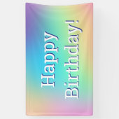 Zachte pasteurgradiënt "Happy Birthday" Spandoek (Verticaal)