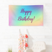 Zachte pasteurgradiënt "Happy Birthday" Spandoek (Insitu)