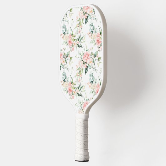 Zachte pastroze roze roze bloempatroon pickleball paddle (Links)