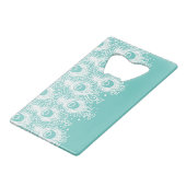 Zachte pekelveren kredietkaart flessenopener (Voorkant Gekanteld)