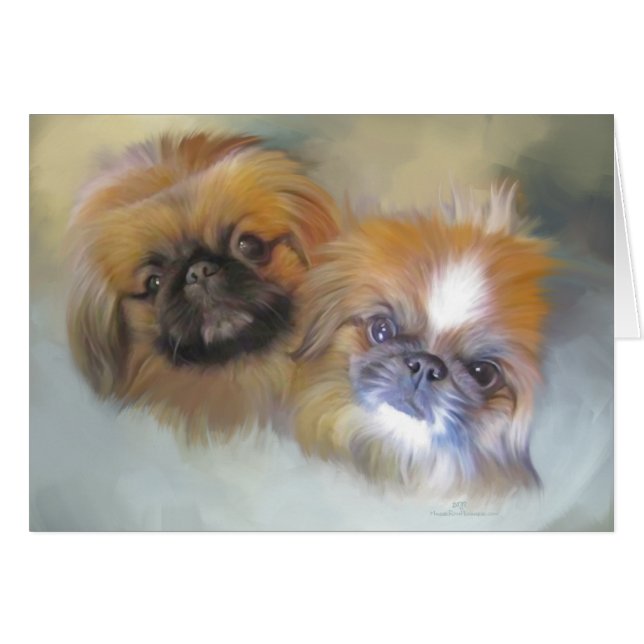 Zachte Pekingese Duo (Voorkant Horizontaal)