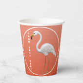 Zachte perzik flamingo partij papieren bekers (Voorkant)