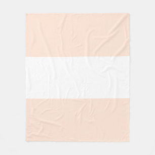 Zachte perzik pastel & witte bar ontwerp fleece deken