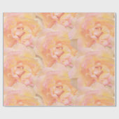 Zachte perzik roze geel Abstract Roos ontwerp Cadeaupapier (Vlak)