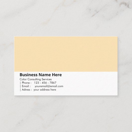 zachte perzik | "Warmte en vreugde" Visitekaartje (Achterkant)