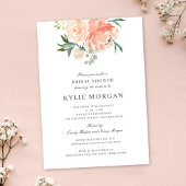 Zachte perzikkleurige Waterverf Florenz Vrijgezell Kaart