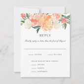 Zachte Perzische Floral Waterverf Wedding RSVP Kaa Kaart (Voorkant)