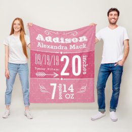 Zachte Pijl Patroon Baby Deken in elke Kleur