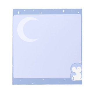 Zachte Pinguïn Nacht Notitieblok | Rustige Pastel