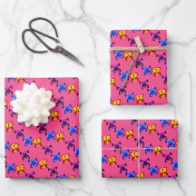 Zachte Pixel Vlinder Patroon Heet Roze Achtergrond