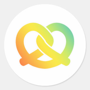 zachte pretzel ronde sticker