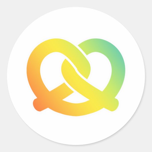 zachte pretzel ronde sticker (Voorkant)