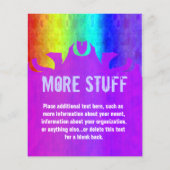 Zachte Rainbow Flaming Event Flyer (Achterkant)