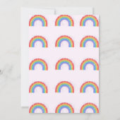 Zachte regenboog glitterspikkels ster feestje kaart (Achterkant)