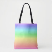 Zachte regenboog, overdruk canvas tas (Voorkant)