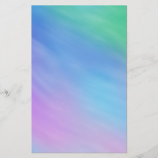 Zachte regenboogkleurige hemel briefpapier (Voorkant)