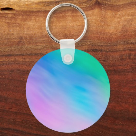 Zachte regenboogkleurige hemel sleutelhanger (Voorkant)