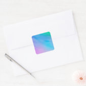 Zachte regenboogkleurige hemel vierkante sticker (Envelop)