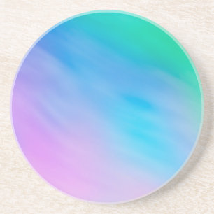 Zachte regenboogkleurige hemel zandsteen onderzetter