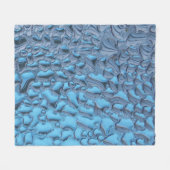 Zachte regendruppels op blauw glas fleece deken (Voorkant (Horizontaal))