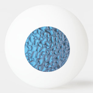 Zachte regendruppels op blauw glas pingpongballen