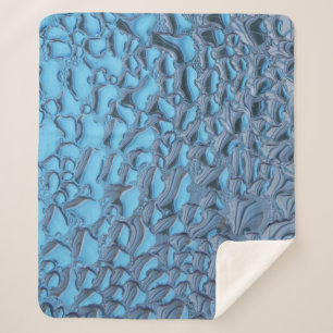 Zachte regendruppels op blauw glas sherpa deken