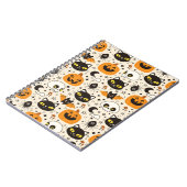 Zachte Retro Halloween Patroon Notitieboek (Linkerzijde)