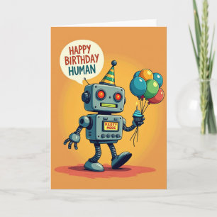 Zachte Robot Verjaardagskaart Kaart