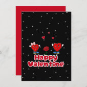 Zachte rode harten feestdagenkaart (Voorkant / Achterkant)