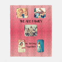 Zachte rode Retro Geometrische Ontwerp Fleece Deke