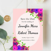 Zachte Romantische Roze Petunia Save The Date