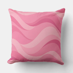 Zachte Roze Abstracte Golven Kussen