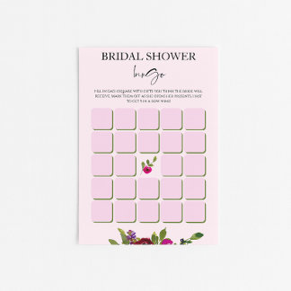 Zachte Roze Aquarel Bloemachtige Bruiloftsshower B