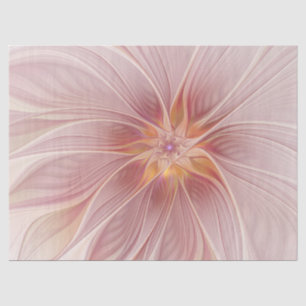 Zachte Roze Bloem Droom Abstracte Fractale Kunst B Tissuepapier