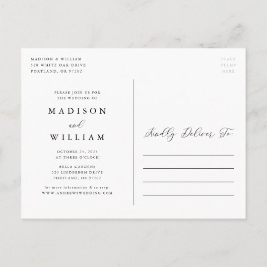 Zachte Roze Bloemen Nieuwe Datum Aankondigingskaart (Achterkant)