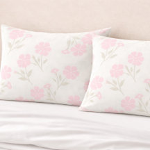 Zachte Roze Bloemenkussenhoes