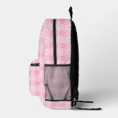Zachte Roze Bloemige Daisy Rugzak (Rechts)