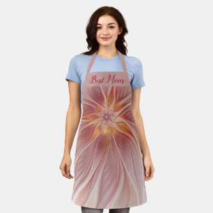 Zachte Roze Bloemige Droom Abstracte Fractal Beste Schort
