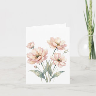 Zachte Roze Bloemige Watercolor Boeket Kunst