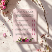 Zachte Roze Bloemige Waterverf Game Over of Onder 