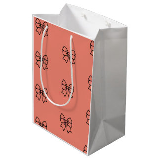 Zachte Roze Coquette Strik Patroon Inpakpapier Medium Cadeauzakje