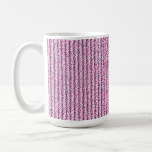 Zachte roze corduroy streeppatroon koffiemok