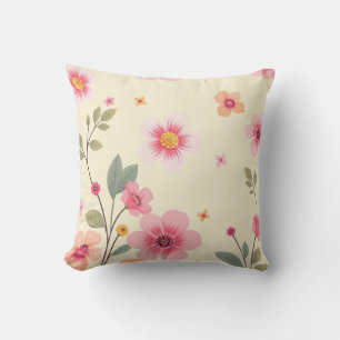 Zachte Roze Cottage Bloemenkussen Kussen
